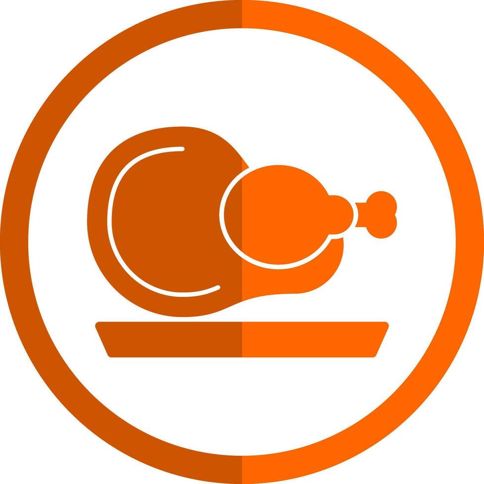 Roast Chicken Vector Icon Design