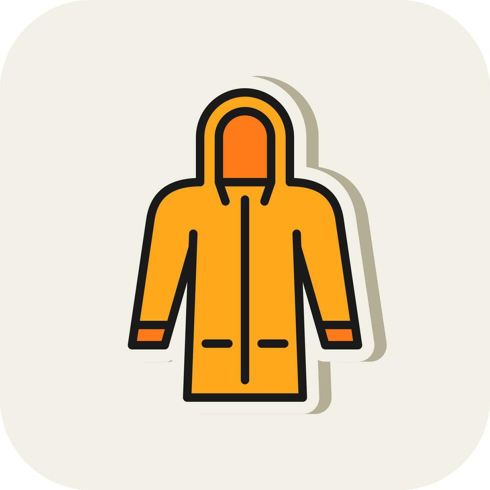 Raincoat Vector Icon Design