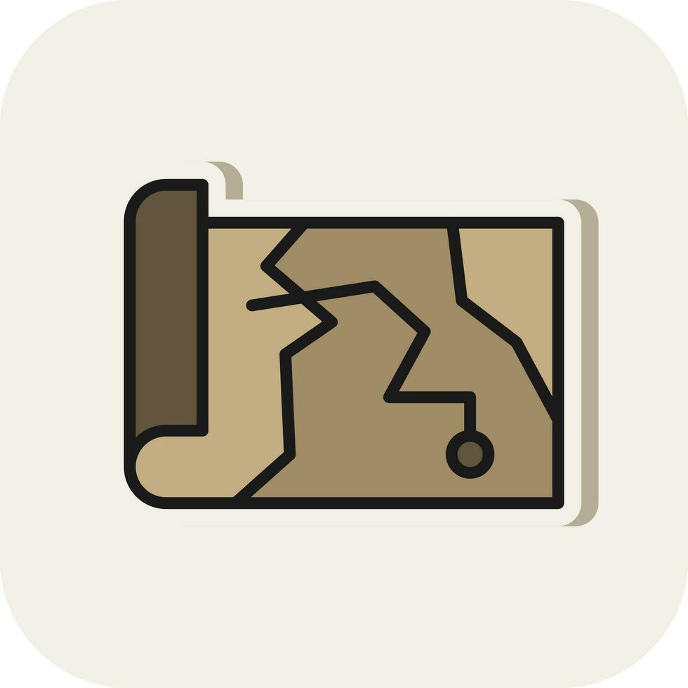 Treasure Map Vector Icon Design