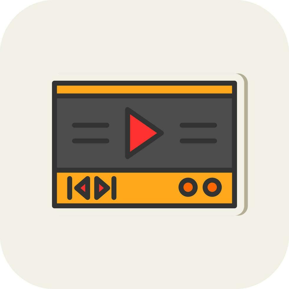 diseño de icono de vector de reproductor de video