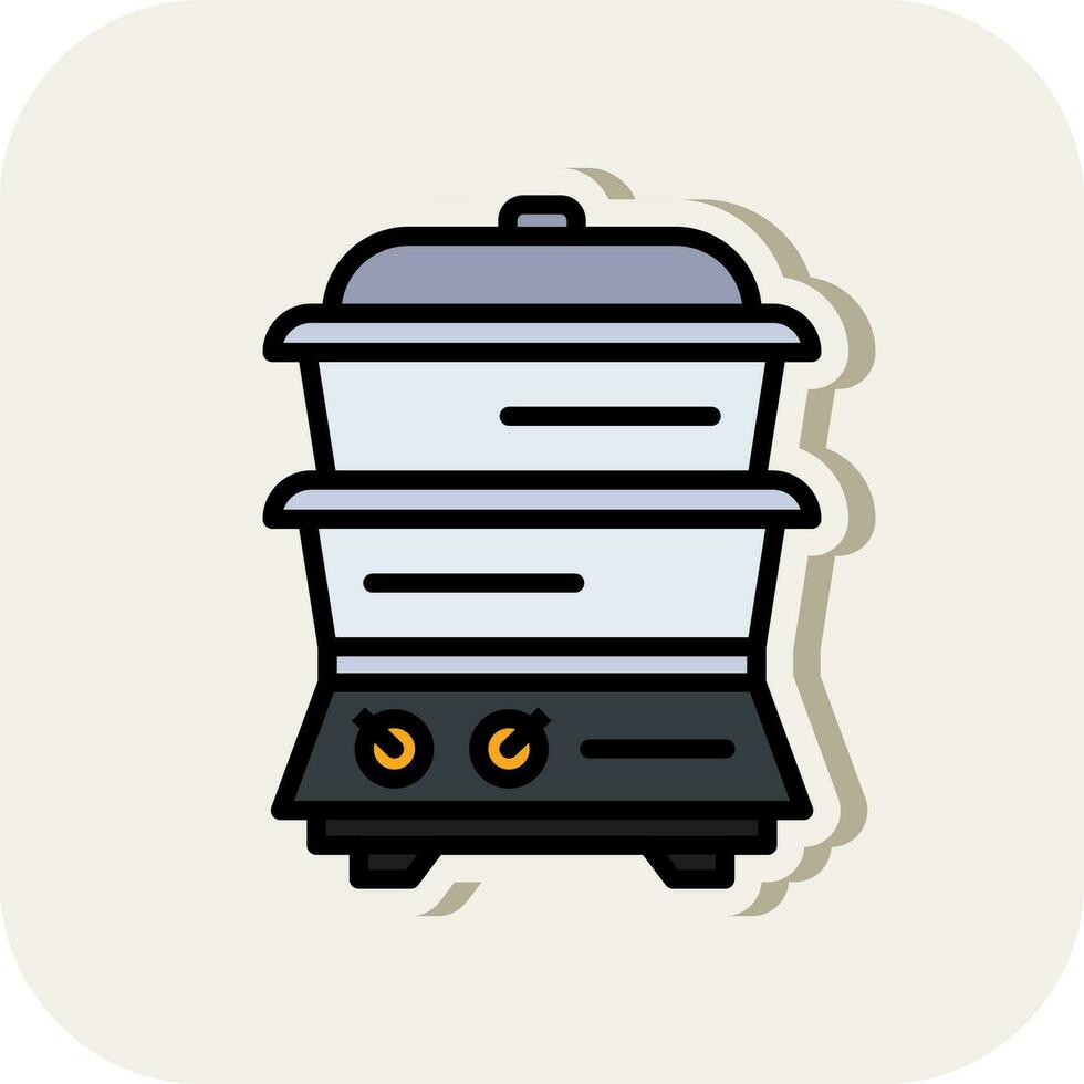 Steamer Vector Icon Design