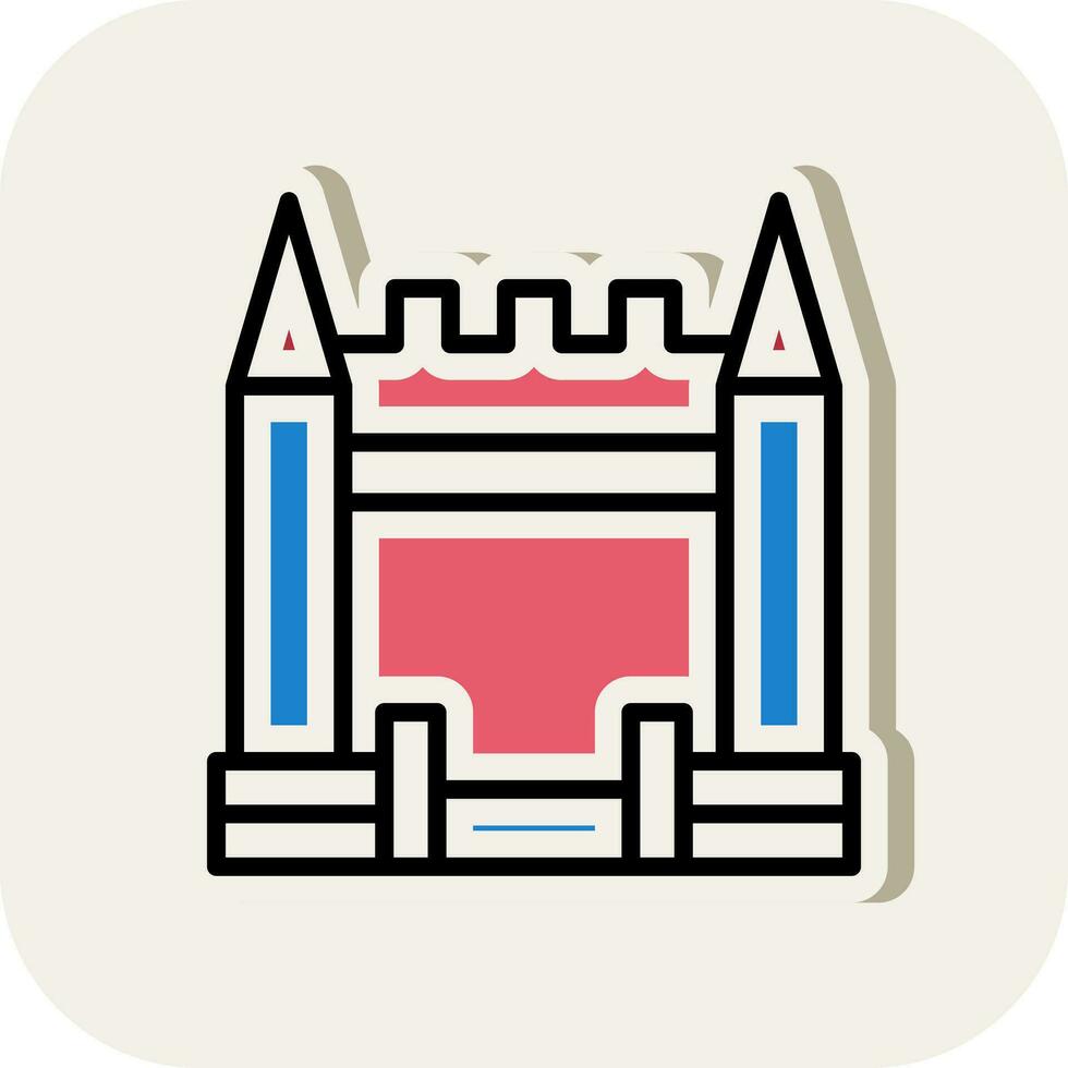 Inflatable Castle Vector Icon Design