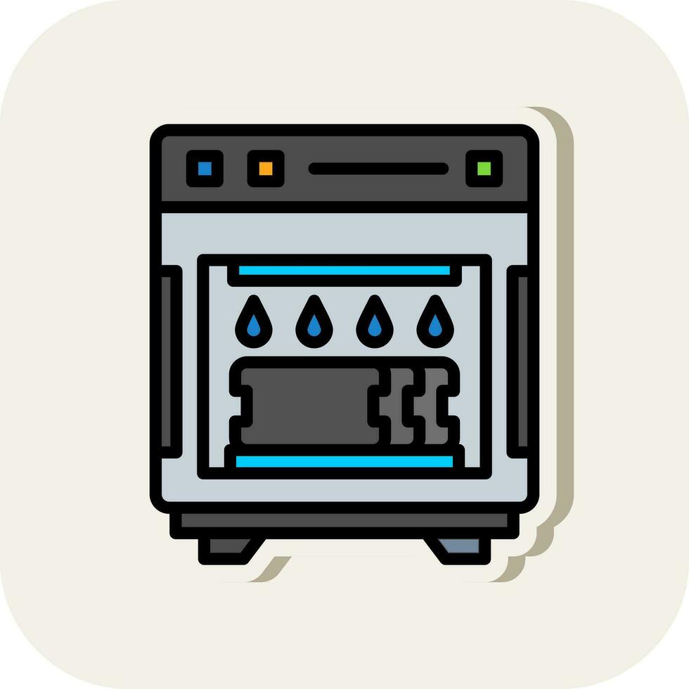 Dish Washer Vector Icon Design
