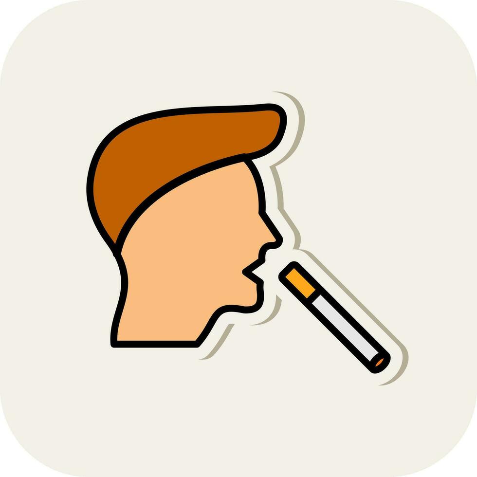 Boy Smoking Vector Icon Design