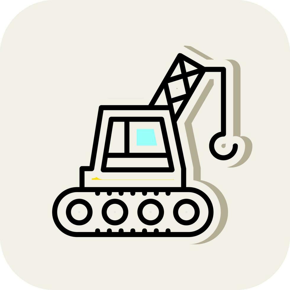 Crane Machine Vector Icon Design