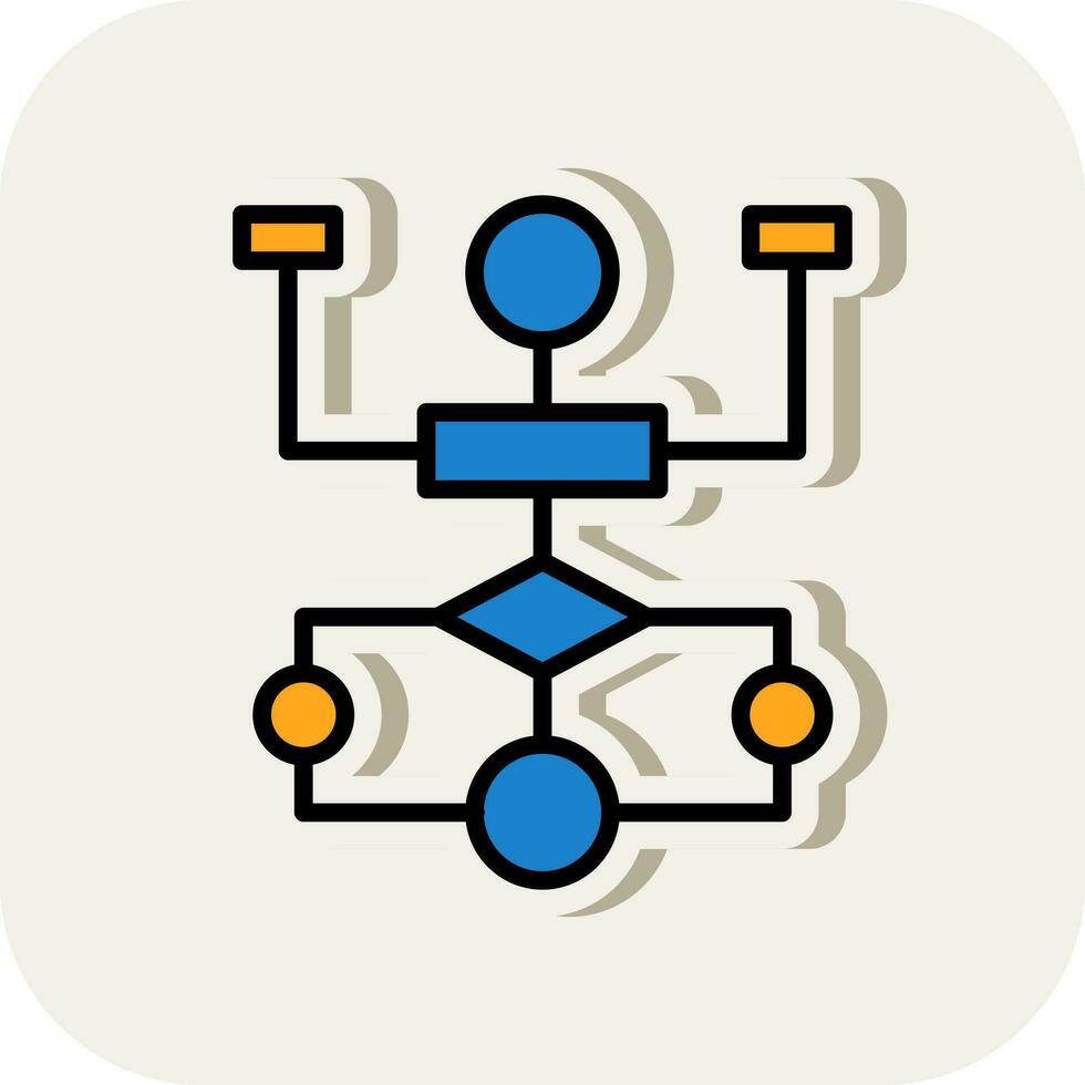 Flow Chart Vector Icon Design