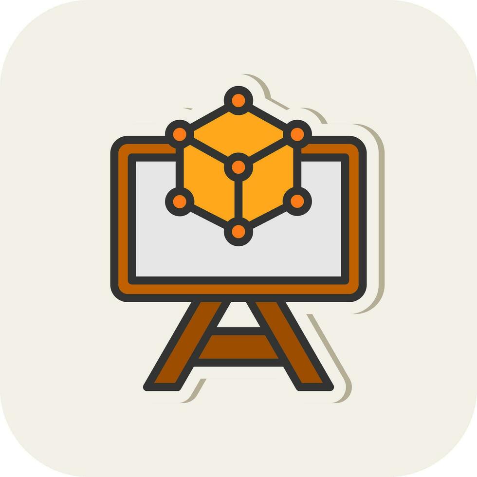 3d Modeling Vector Icon Design