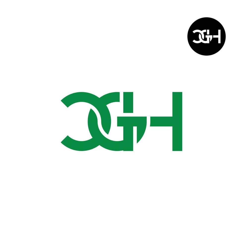 Letter CGH Monogram Logo Design vector