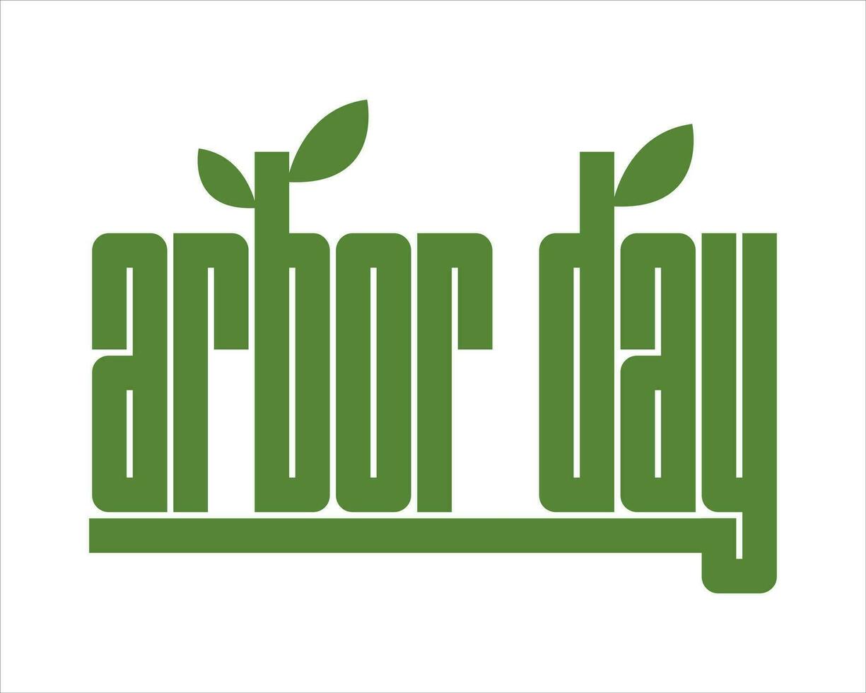 Elegant arbor day typography. Minimalism vector