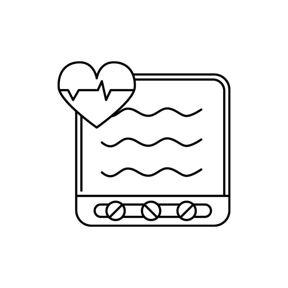 cardiovascular outline icon vector