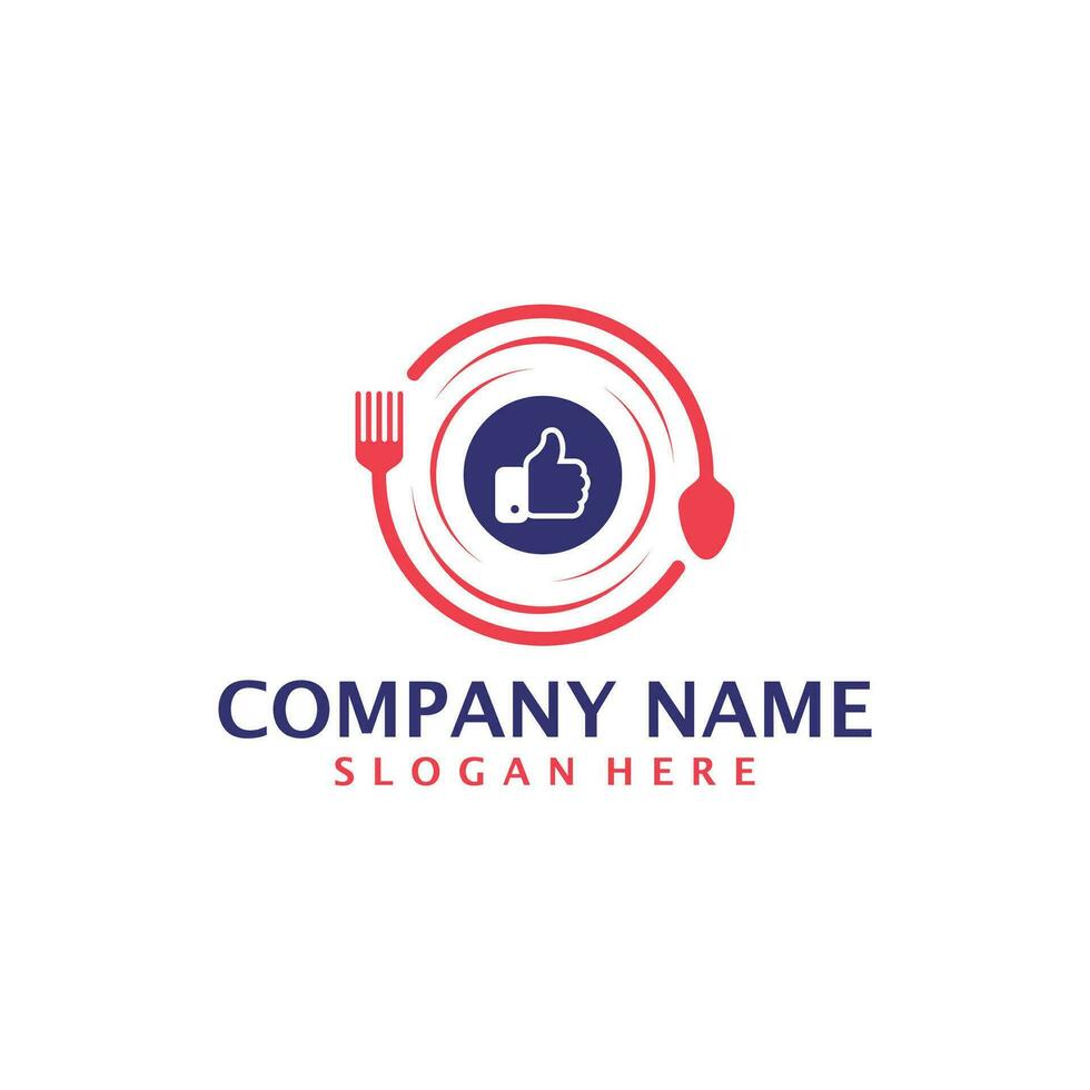 Like Food logo design vector. Good Food logo design template concept vector