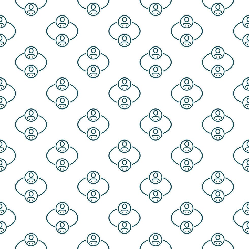 Social Interaction vector Sociology concept line seamless pattern