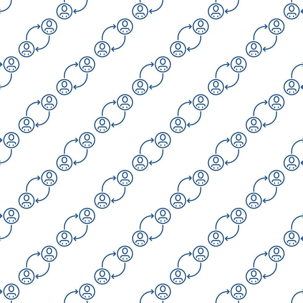 Social Relationships and Interaction vector concept line seamless pattern