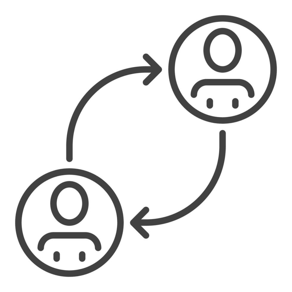 Social Relationships and Interaction vector concept line icon