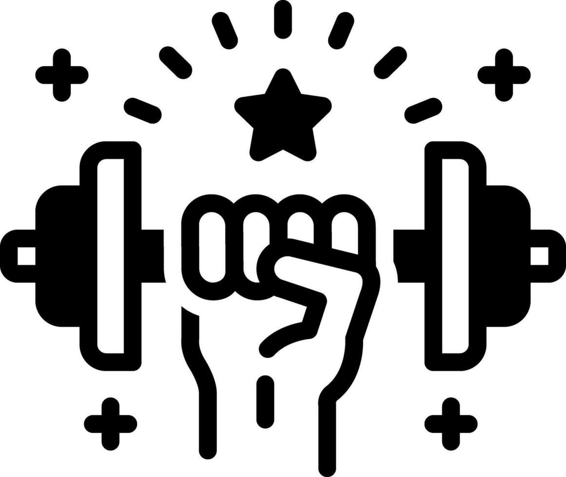 solid icon for strength vector