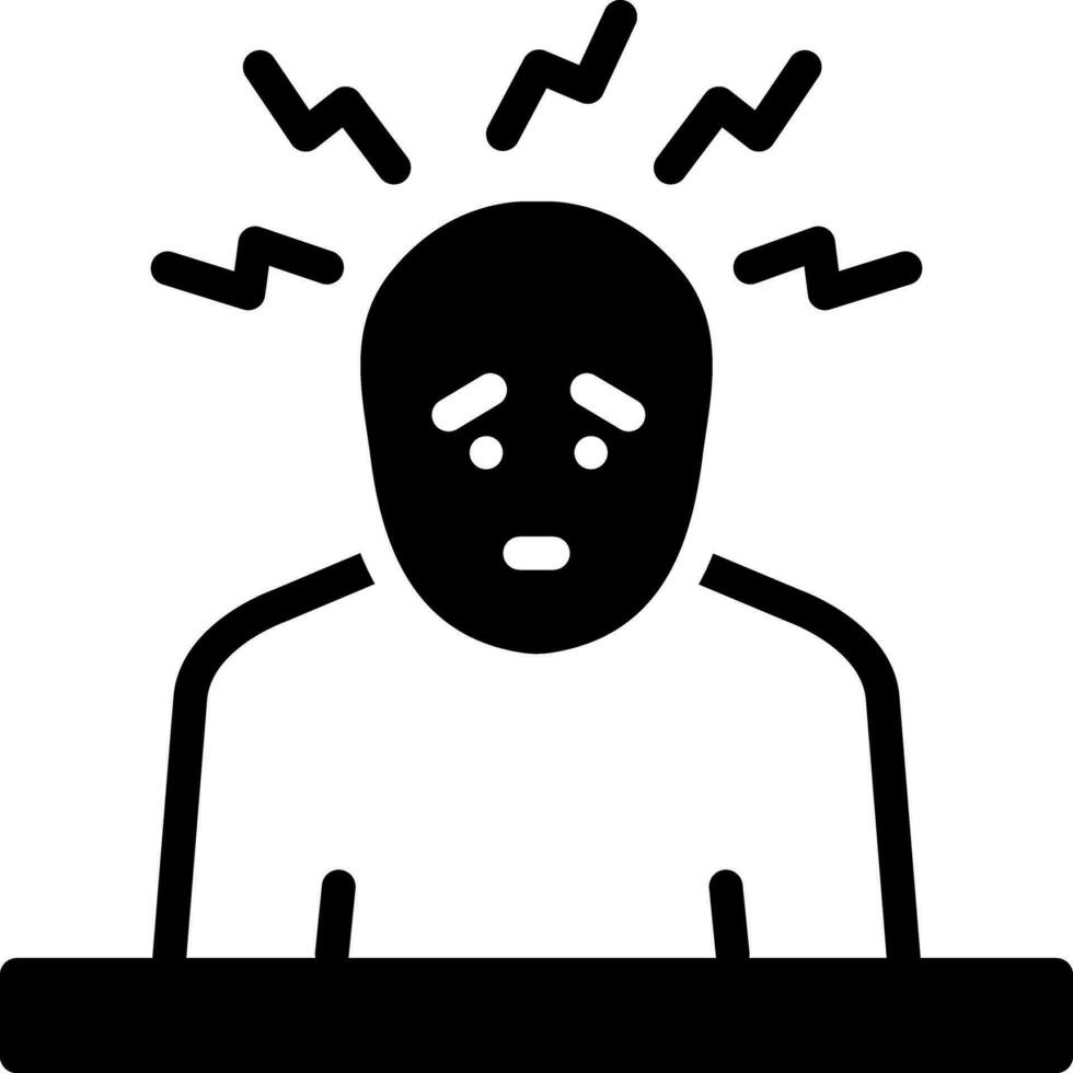 solid icon for concern vector