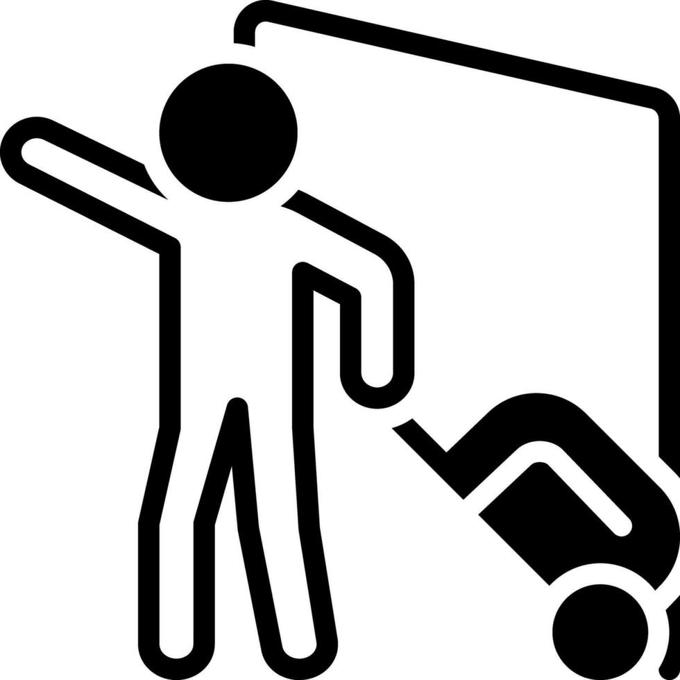 solid icon for arrive vector