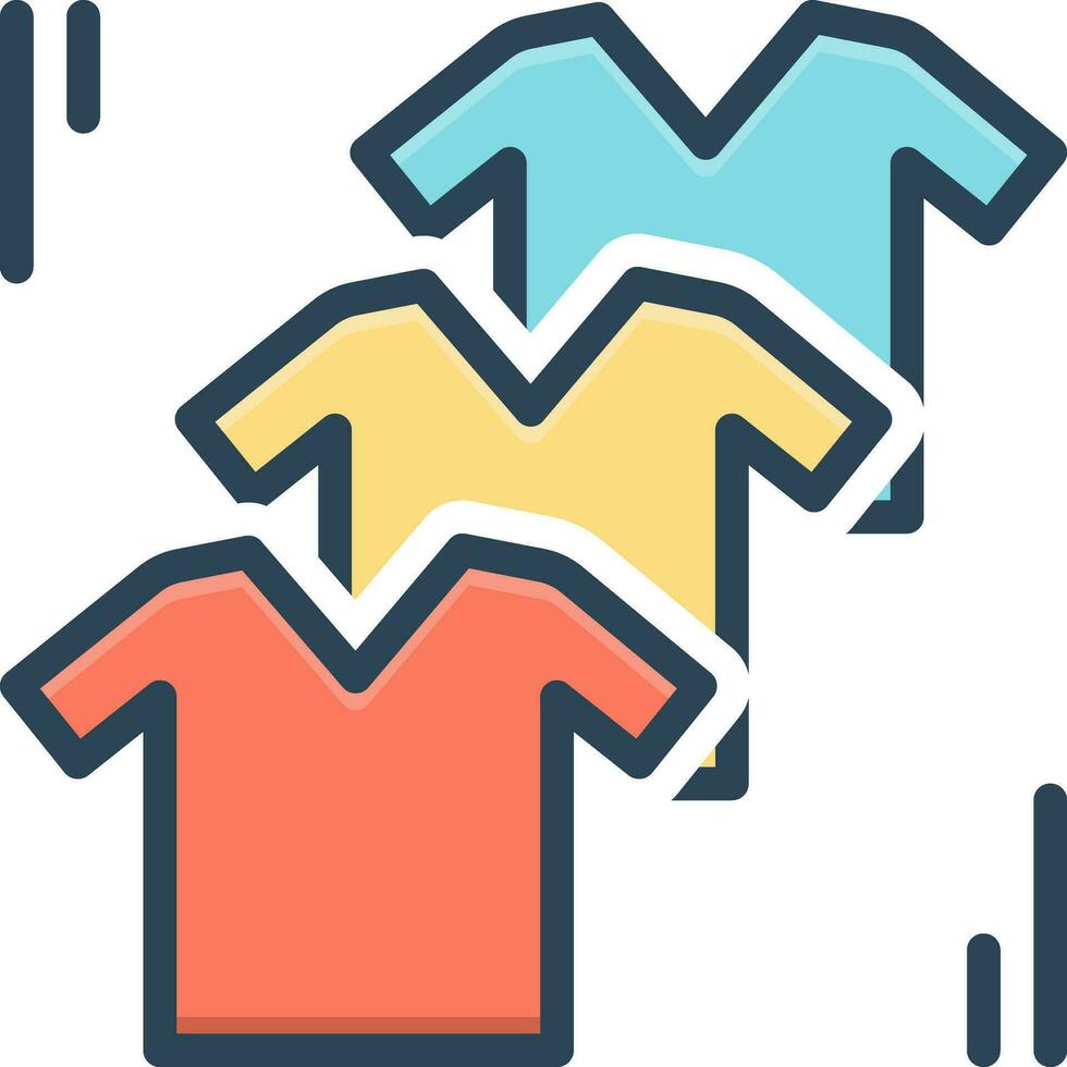 color icon for clothes vector