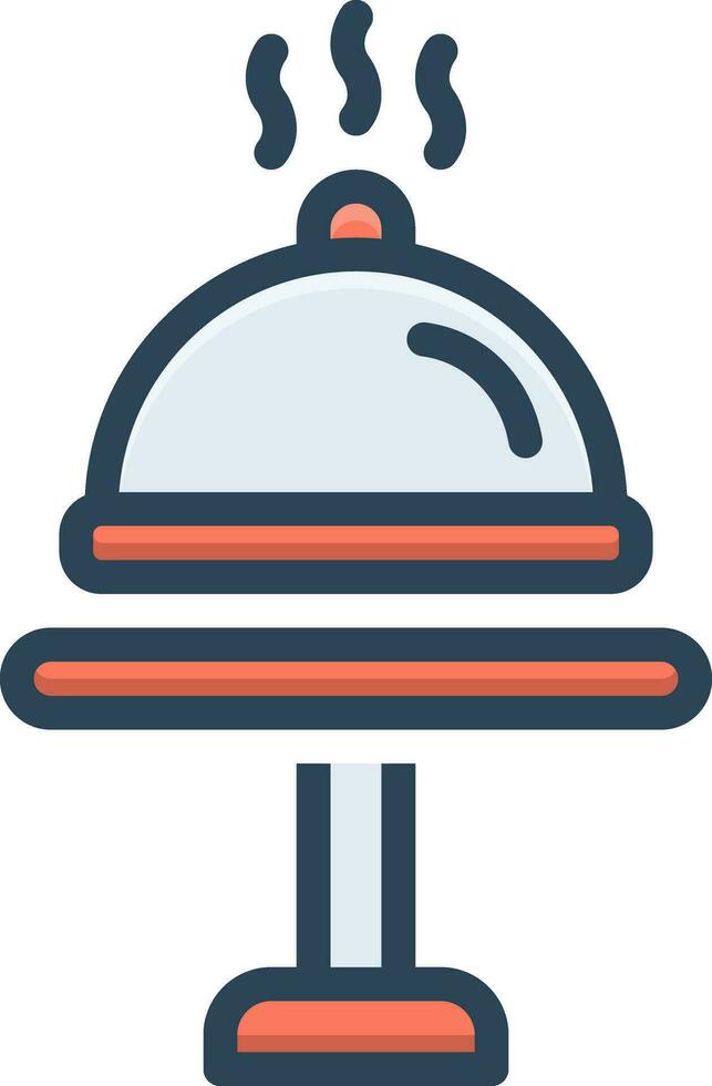 color icon for dish vector