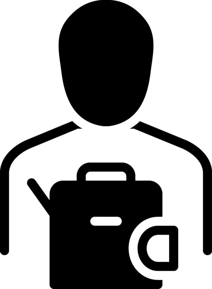 solid icon for counselor vector