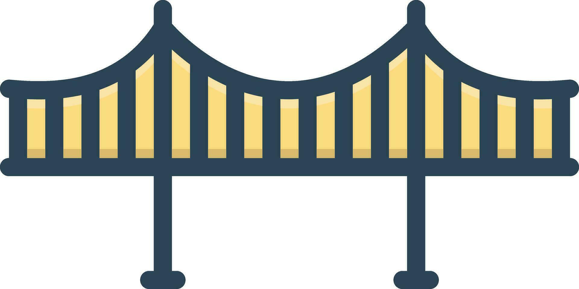 color icon for bridge vector
