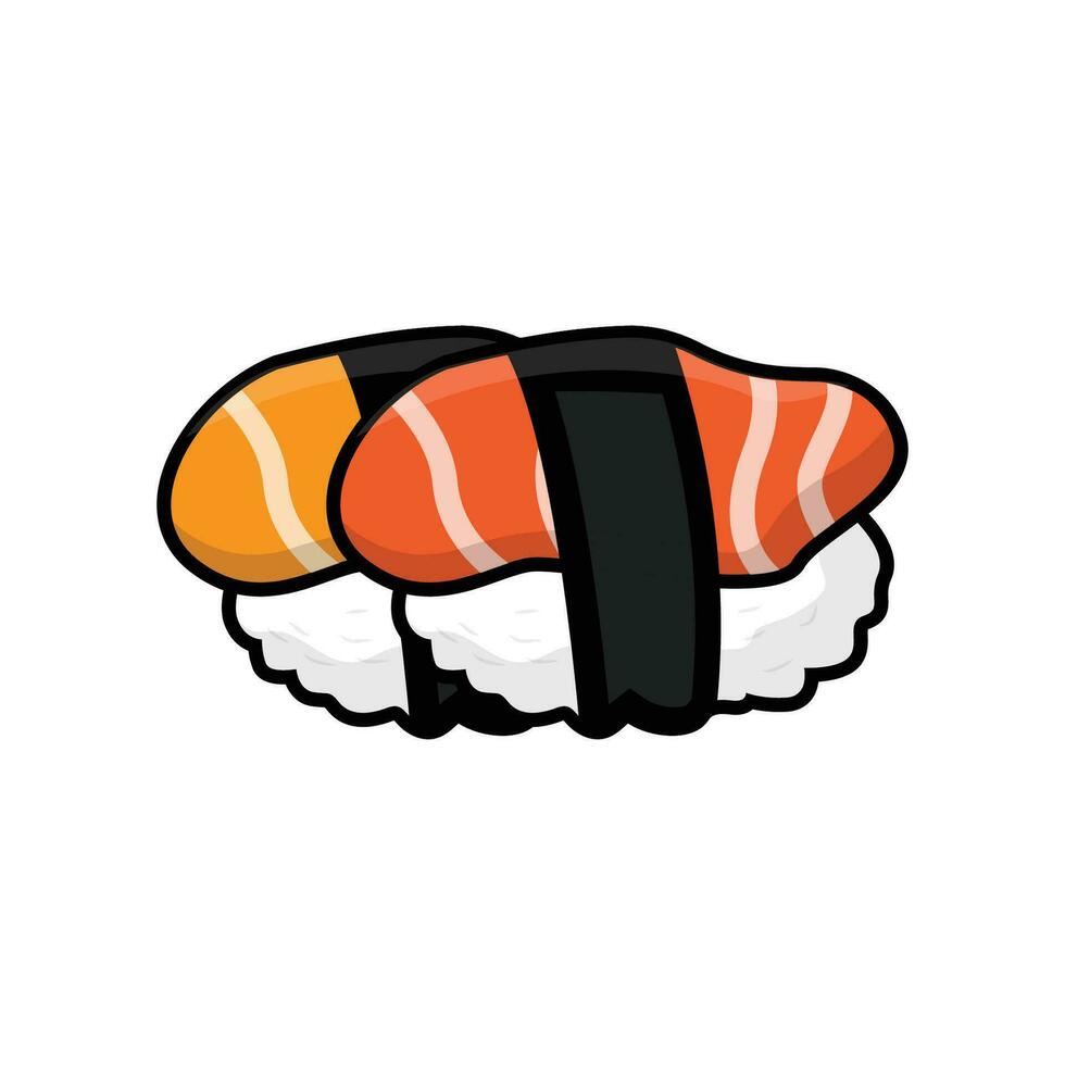 Sushi Logo Japanese Food Design, Vector Symbol Template Illustration