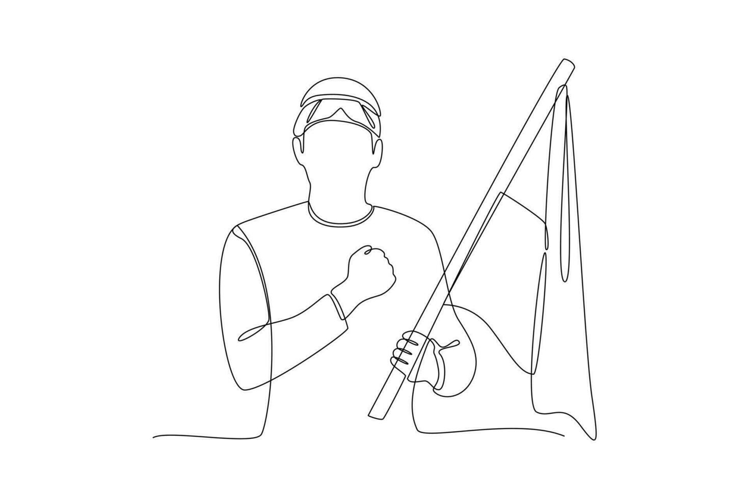 Continuous one line drawing Selamat Hari Sumpah Pemuda. Translation Happy Indonesian Youth Pledge concept. Doodle vector illustration.