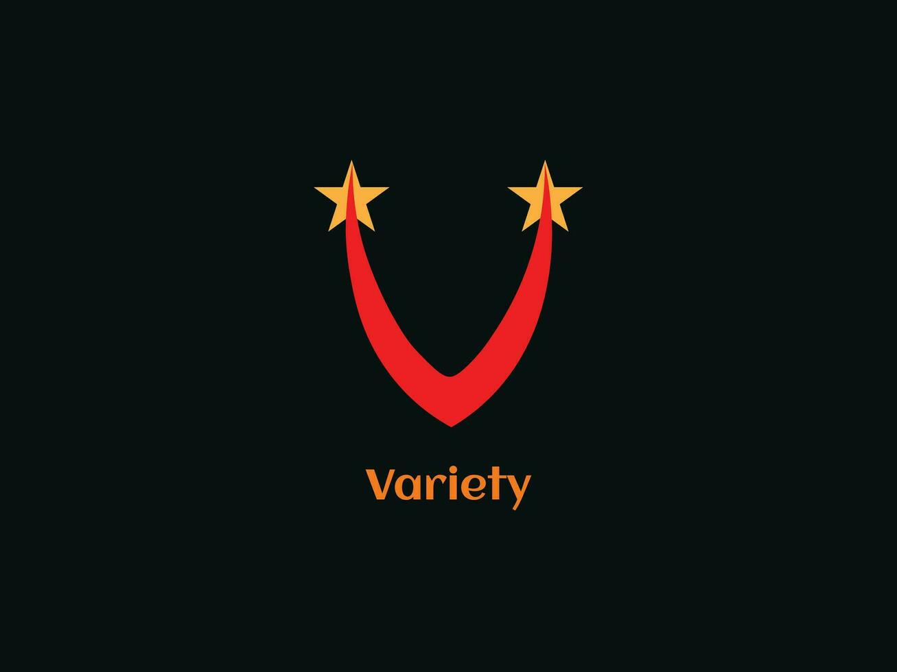 Variety letter v logo design vector