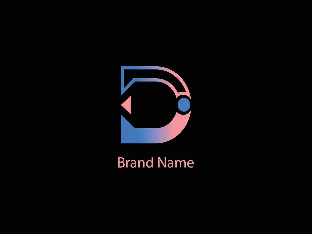 D modern letter logo vector