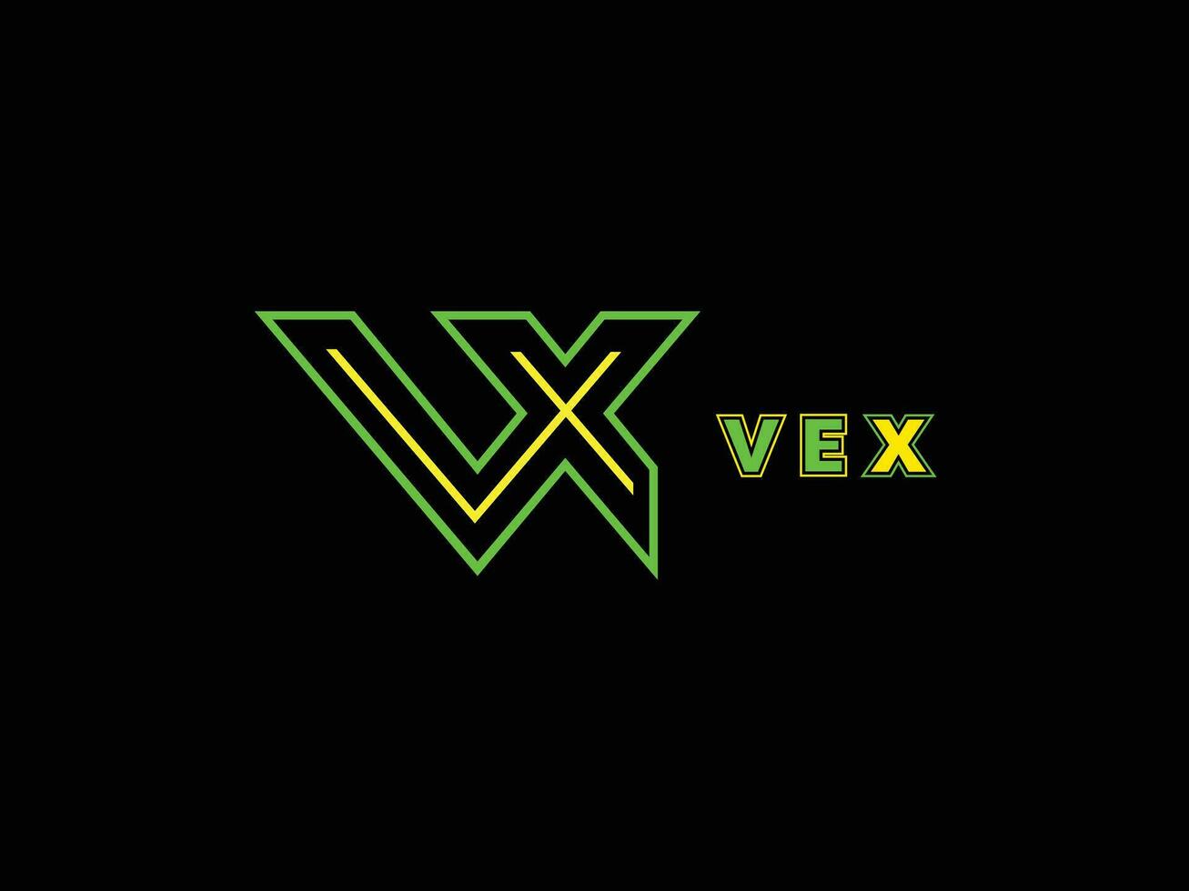 diseño de logotipo vex vector