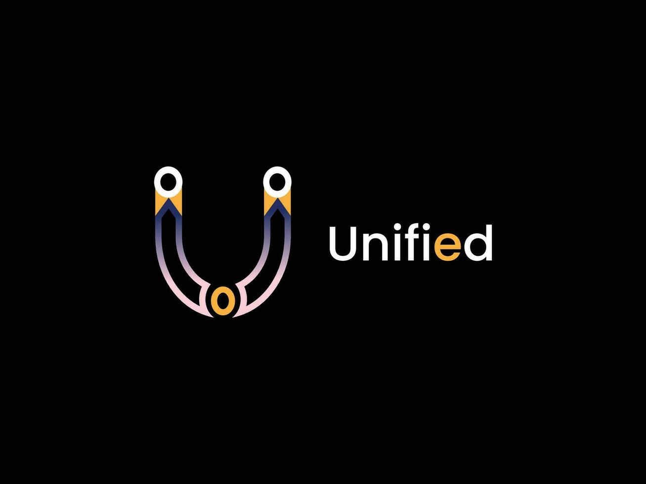 unificado logo diseño letra tu vector
