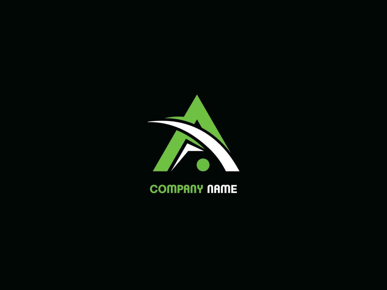 Abstract logo design letter a vector