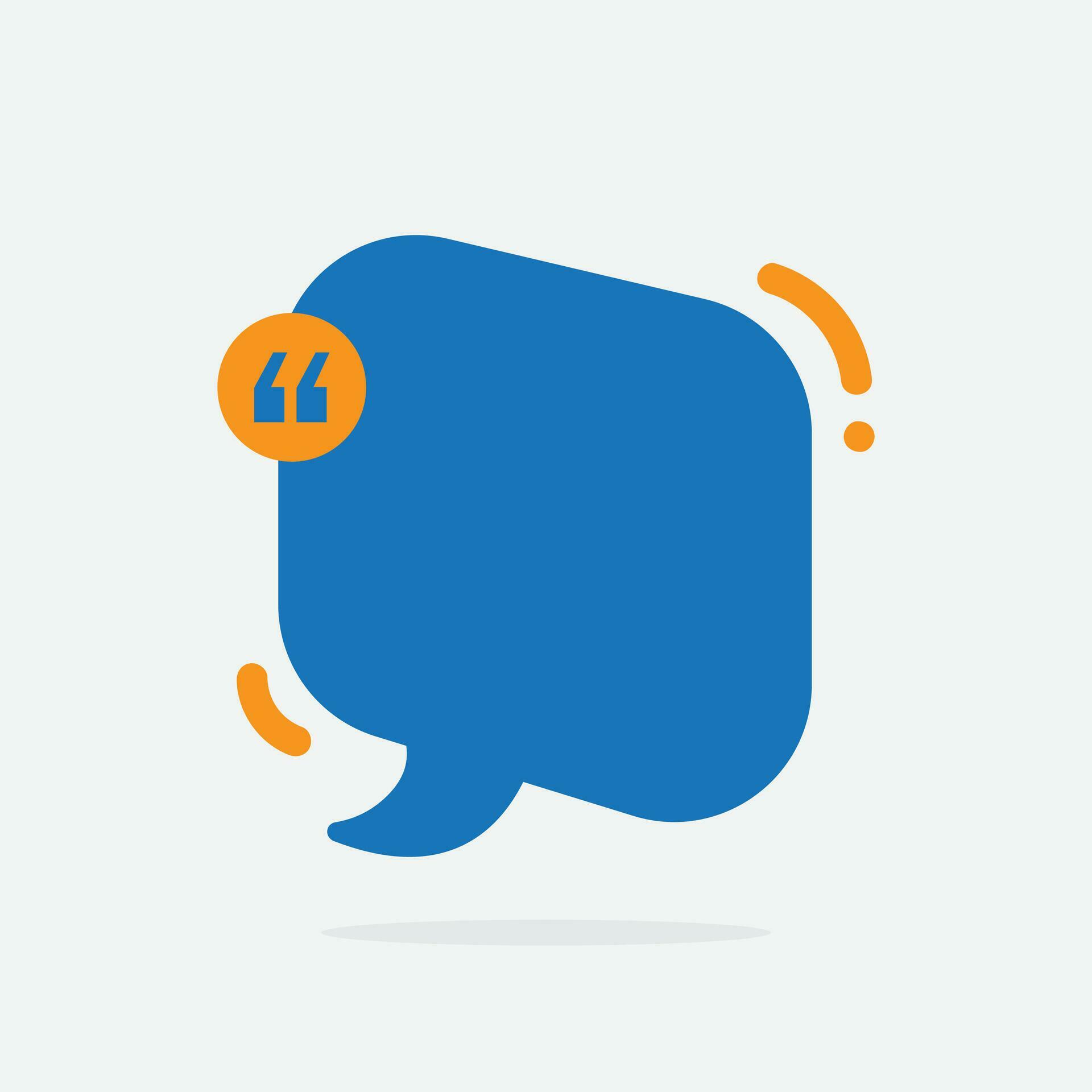 Quote box frame. Quote box icon. Texting quote box. Blank template