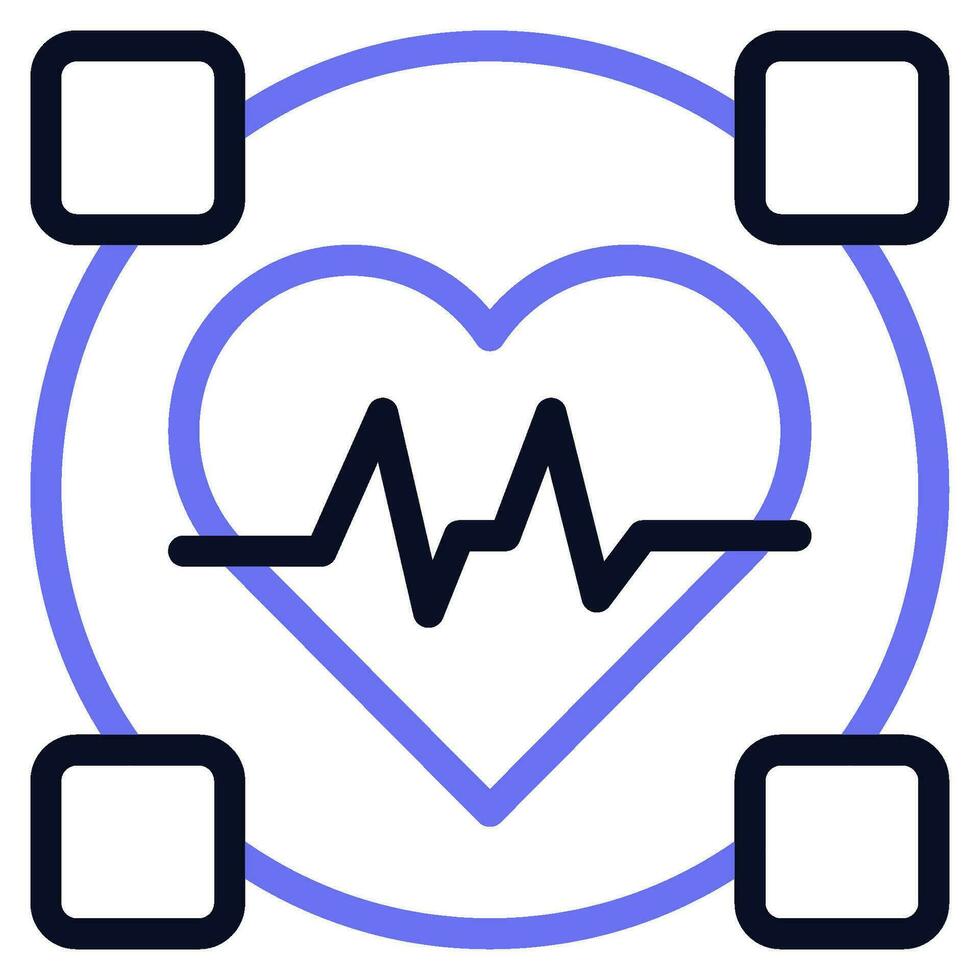 Blockchain in Healthcare Icon vector