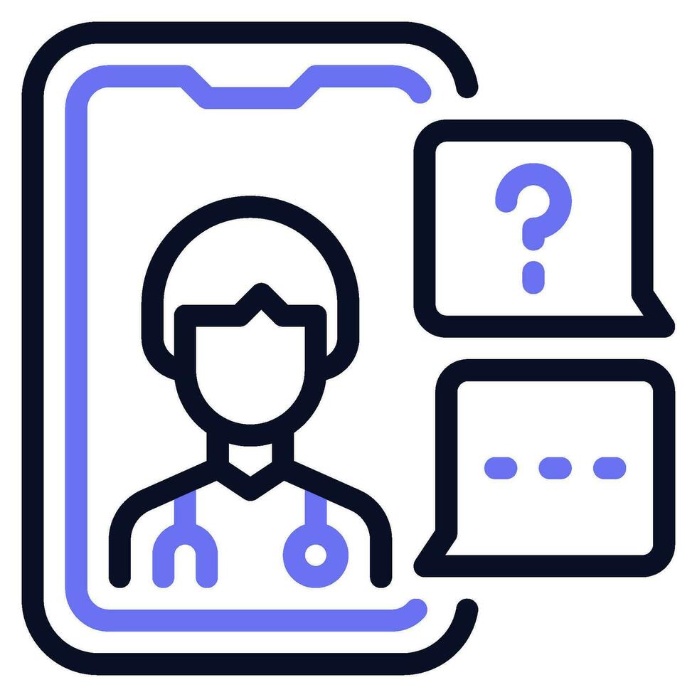 Telehealth Consultation Icon vector