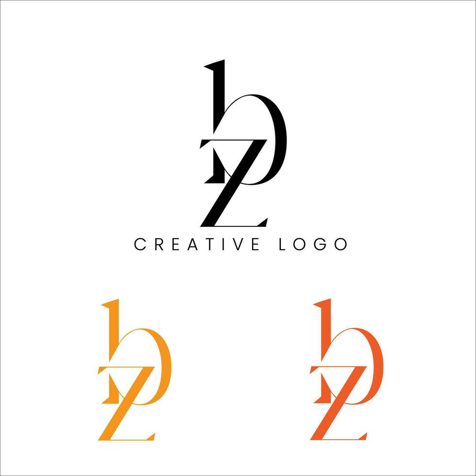 bz inicial letra logo diseño vector