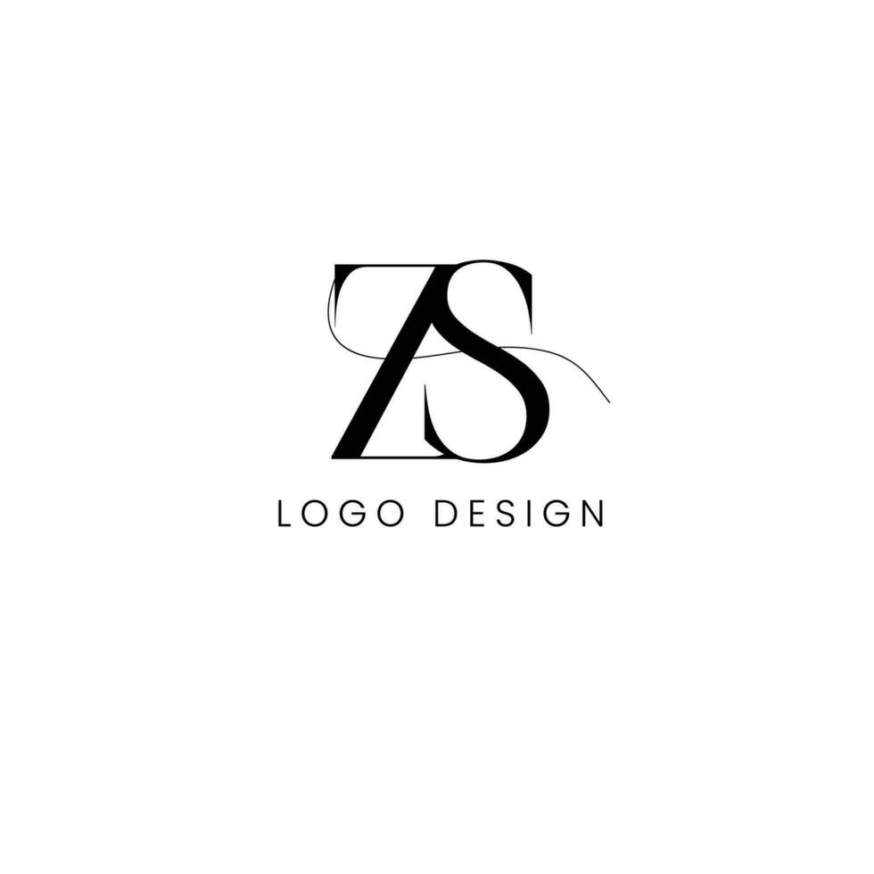 ZS initial letter logo vector