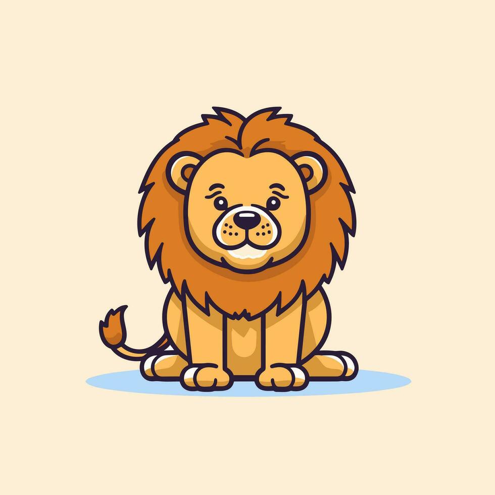 Lion Symbol Cute Lion Cartoon vector