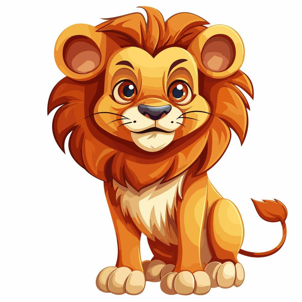 Lion Symbol Cute Lion Cartoon vector