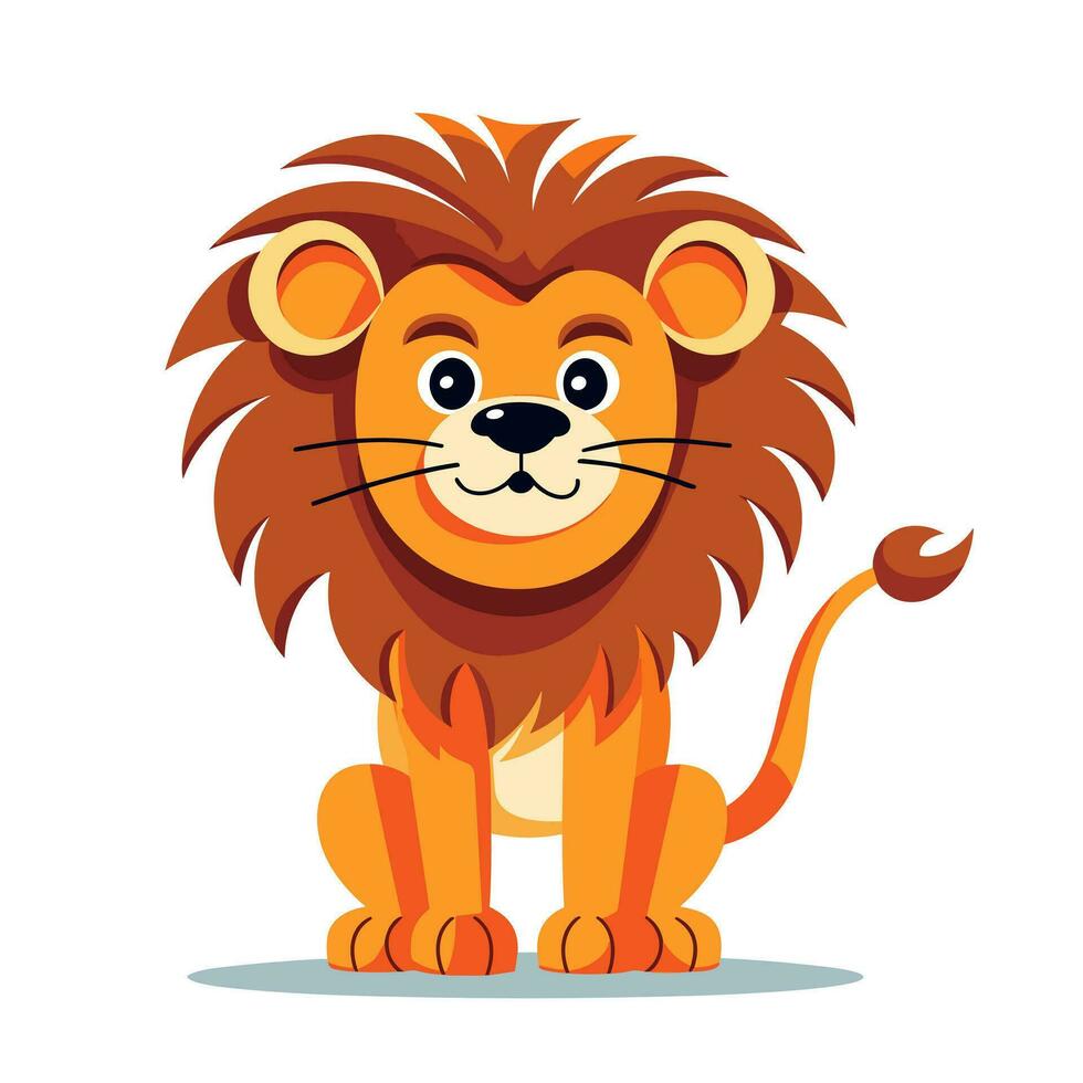 Lion Symbol Cute Lion Cartoon vector