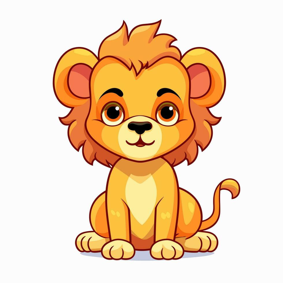 Lion Symbol Cute Lion Cartoon vector