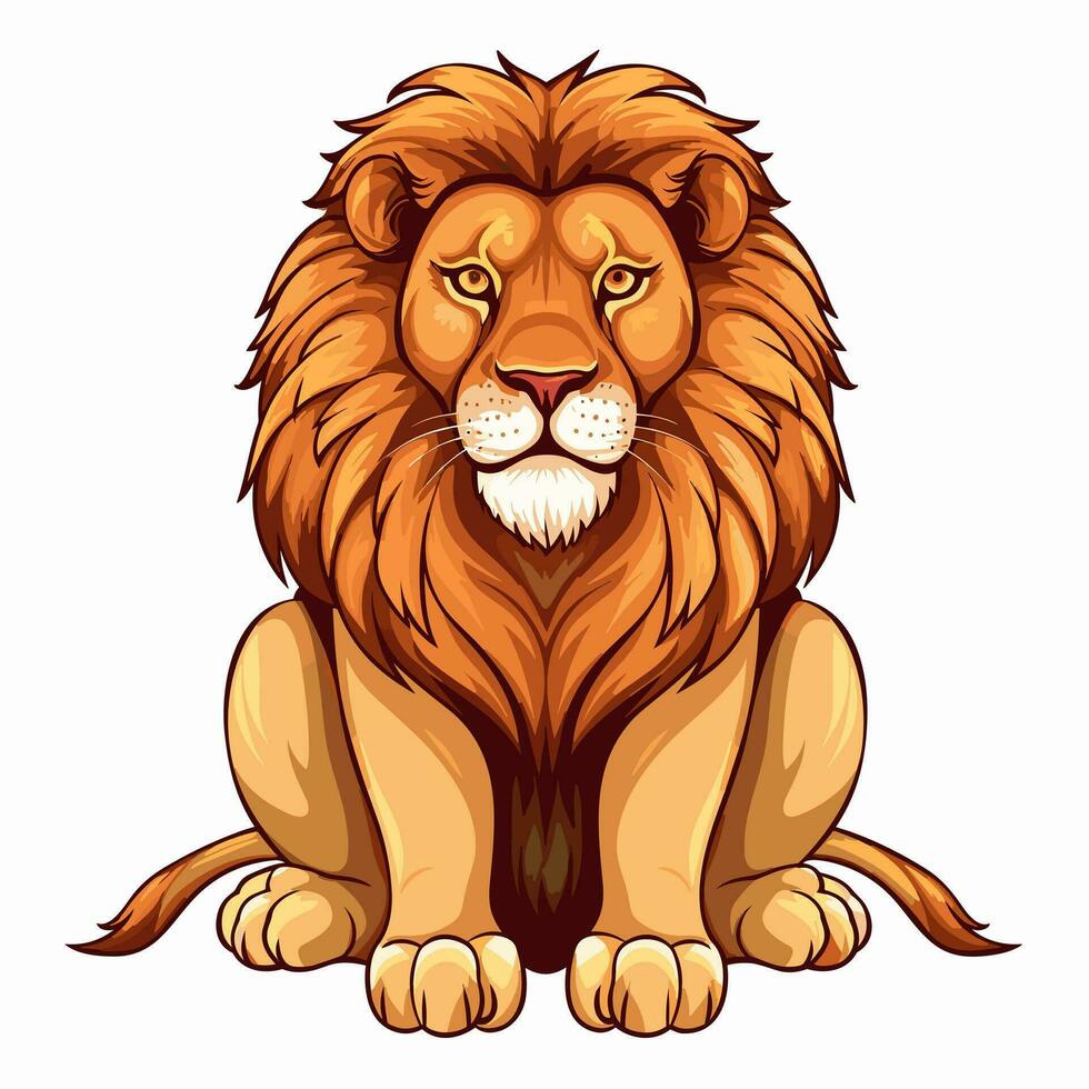 Lion Symbol Cute Lion Cartoon vector