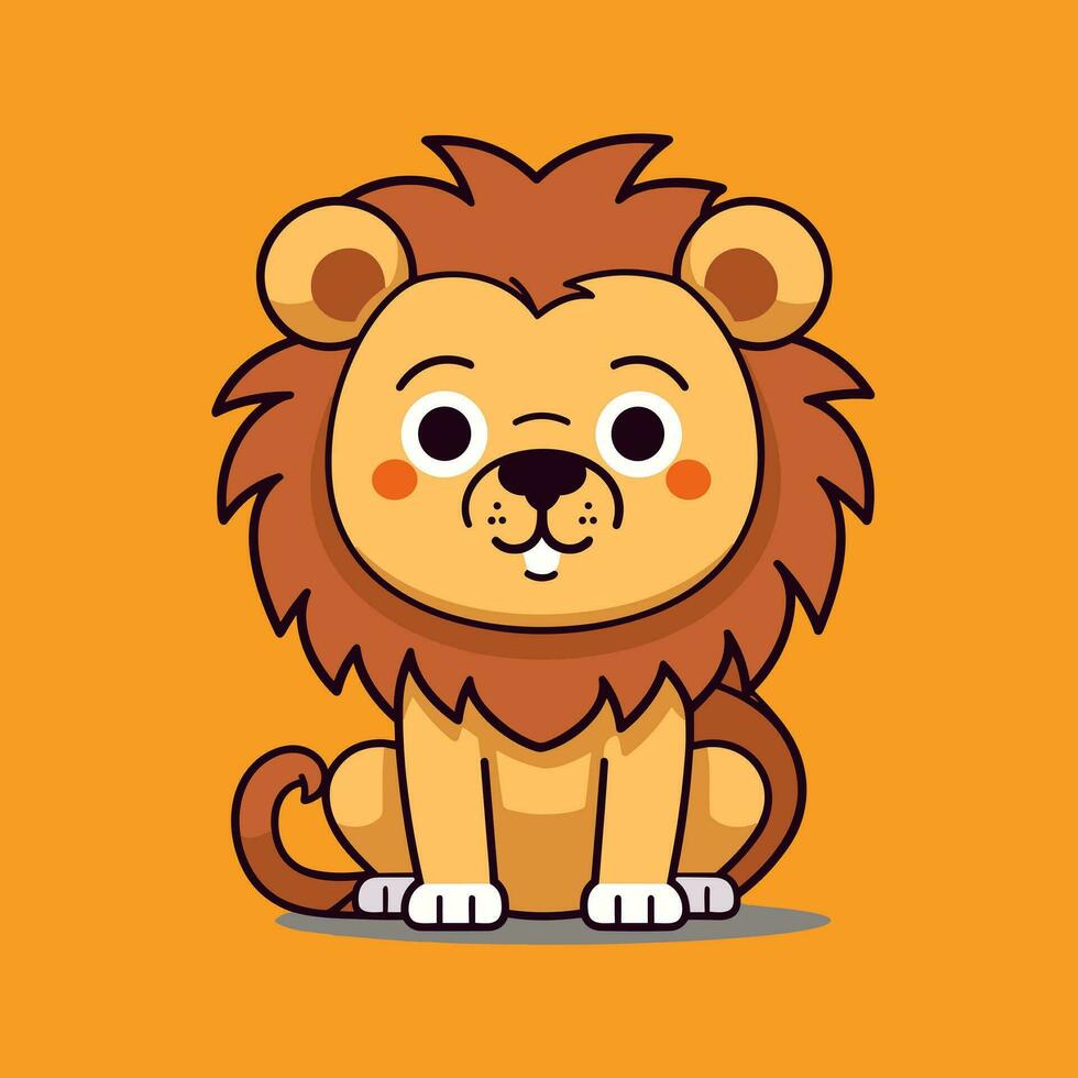 Lion Symbol Cute Lion Cartoon vector