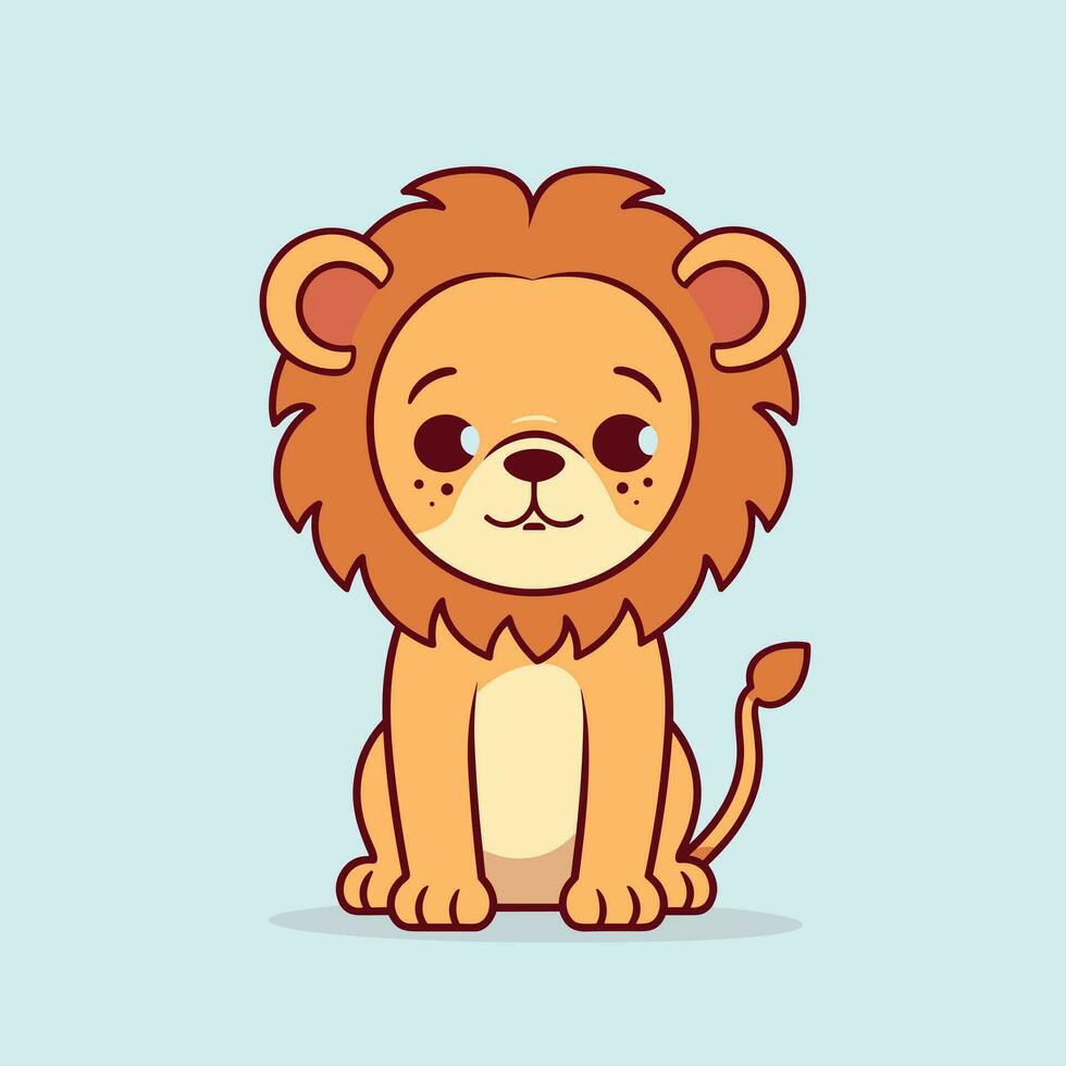 Lion Symbol Cute Lion Cartoon vector