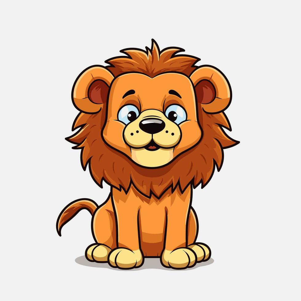 Lion Symbol Cute Lion Cartoon vector