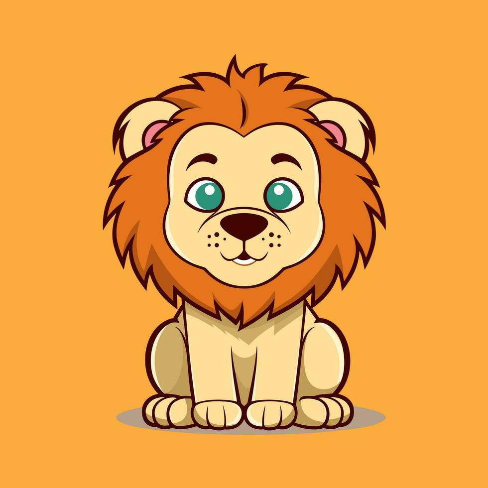 Lion Symbol Cute Lion Cartoon vector