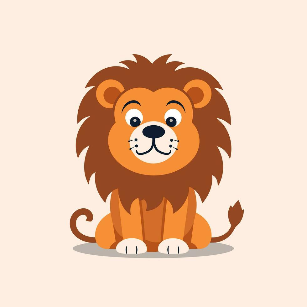 Lion Symbol Cute Lion Cartoon vector
