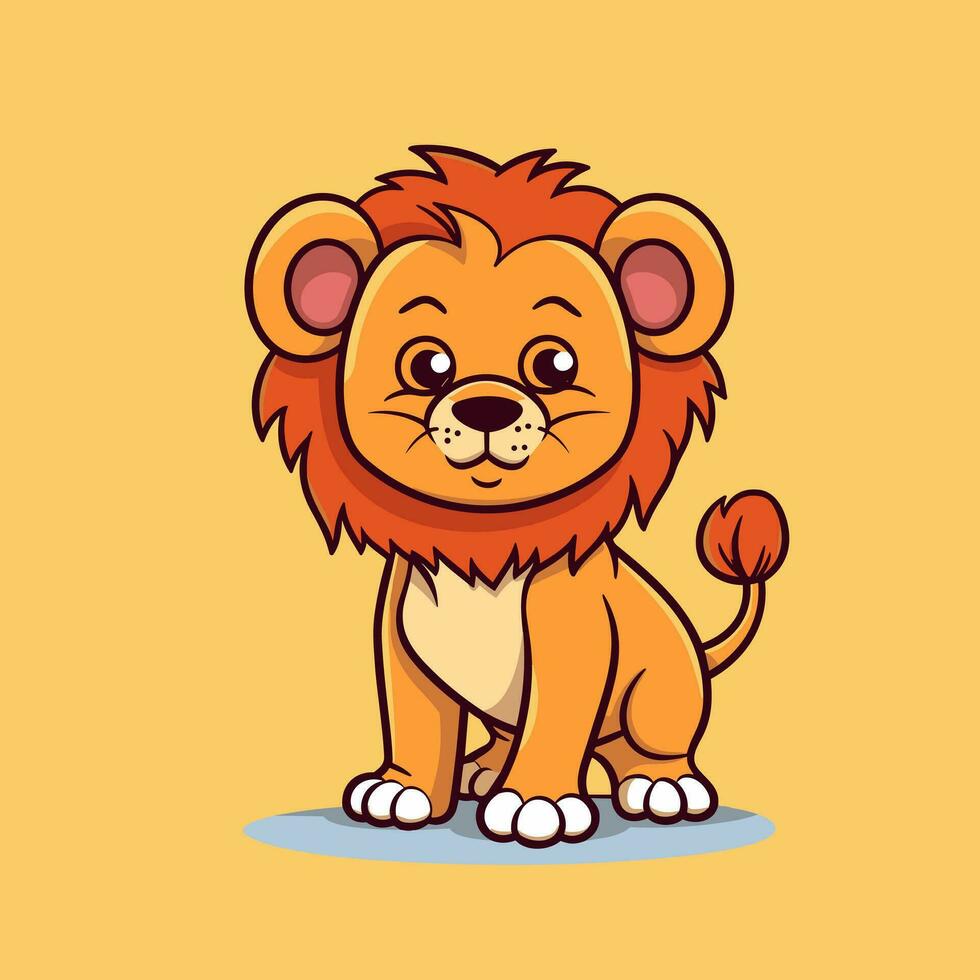 Lion Symbol Cute Lion Cartoon vector