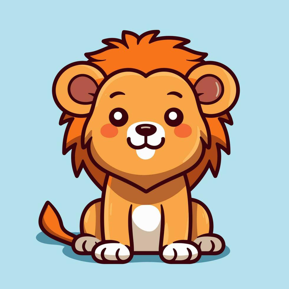 Lion Symbol Cute Lion Cartoon vector