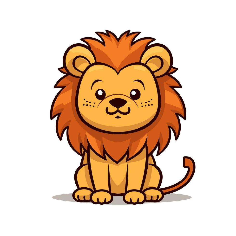 Lion Symbol Cute Lion Cartoon vector